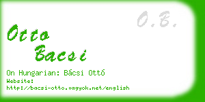 otto bacsi business card