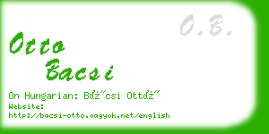 otto bacsi business card